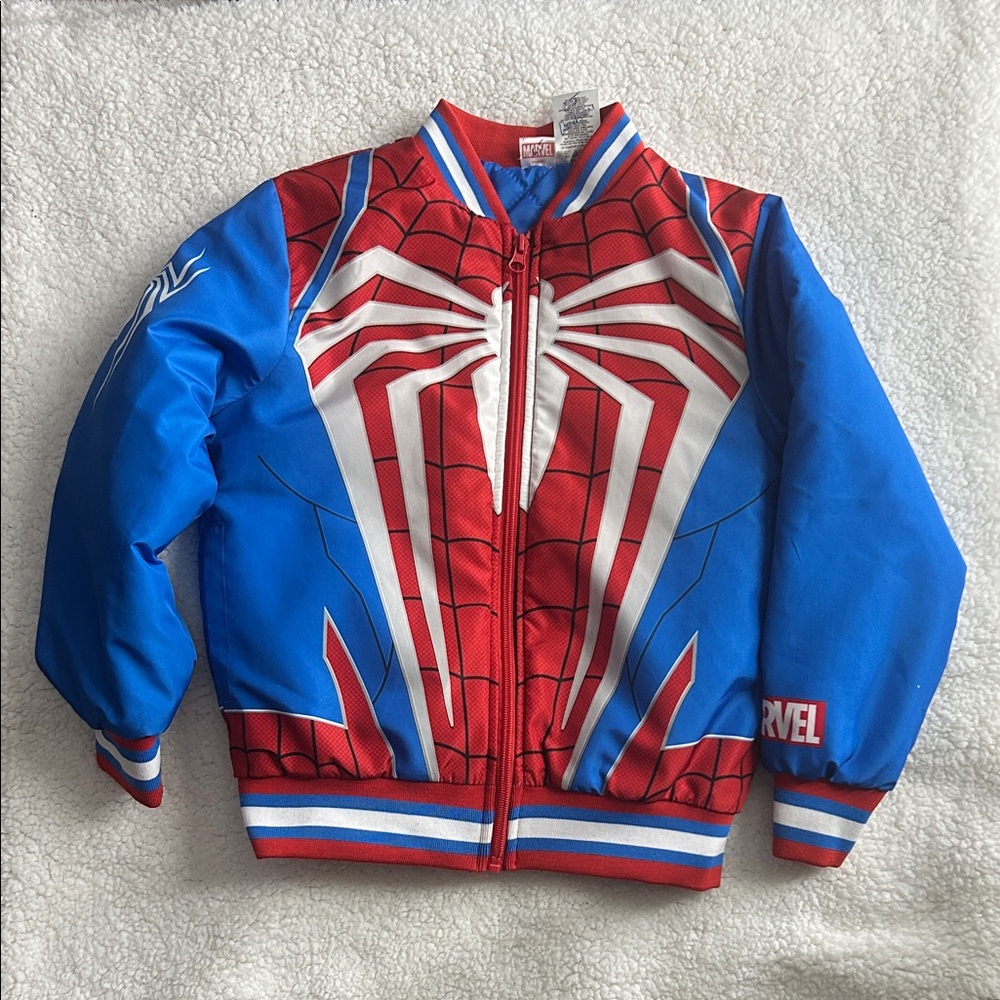 Marvel Spider-Man Kids Costume Jacket - Red, Blue, and White size 8